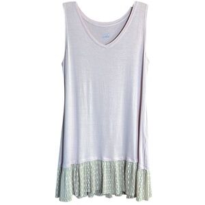 Logo Layers Slip Dress with “Flappers” Style Lace Around the Bottom